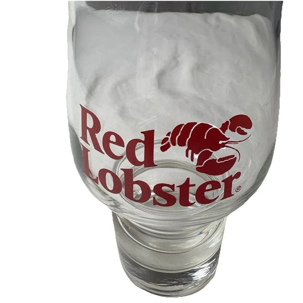 Vintage Red Lobster Beer Glass 1980s 7